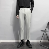 Летние шелковые тонкие штаны, мужской костюм для отдыха, свободный прямой крой