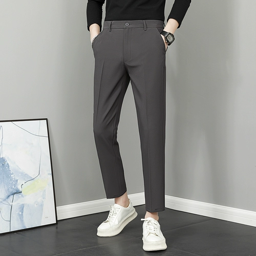 Демисезонные утепленные штаны, мужской костюм для отдыха, свободный прямой крой, изысканный стиль