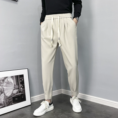 Демисезонные универсальные флисовые мужские штаны для отдыха, в корейском стиле