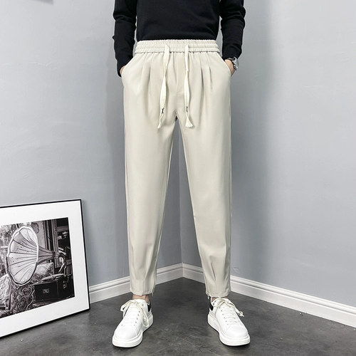 Демисезонные универсальные флисовые мужские штаны для отдыха, в корейском стиле