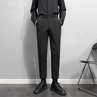 K91 Черные укороченные брюки Обычная модель