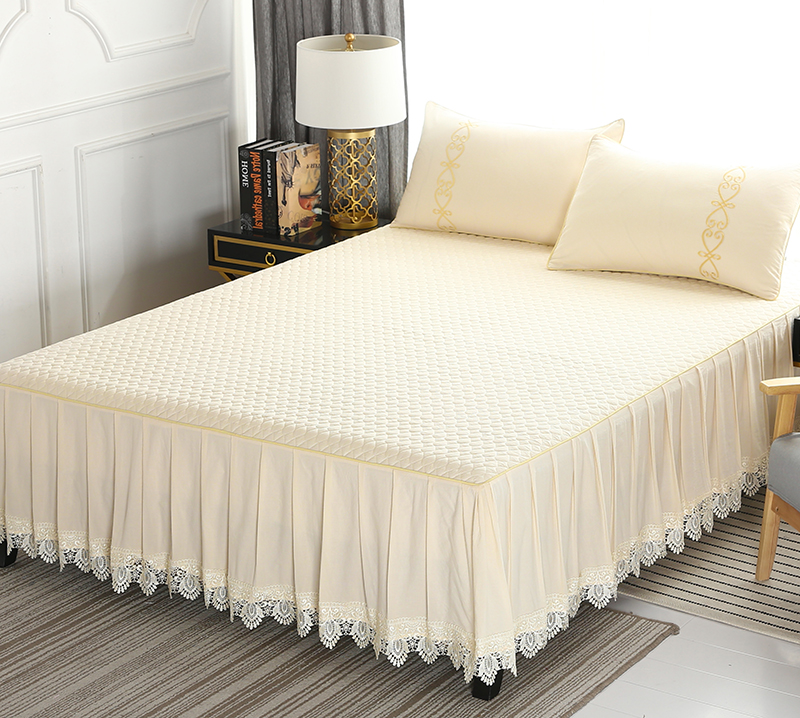 Chất liệu cotton Hàn Quốc được giặt bằng chất liệu cotton cotton đơn chiếc váy công chúa dày phủ giường loại váy bảo vệ 1,5m / 1,8 m - Váy Petti váy giường khách sạn