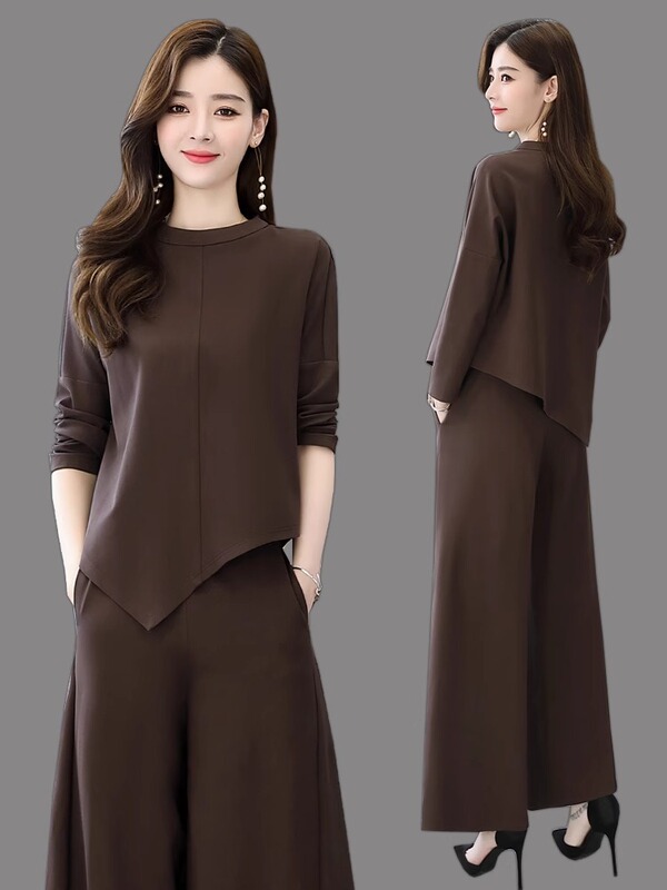 Casual Wide-Leg Pants Suit 2026 Spring and Autumn New Style, Paired with a Complete Business Suit Two-Piece Set, Stylish and Slimming Casual Wide-Leg Pants Suit 2026 Spring and Autumn New Style, Paired with a Complete Business Suit Two-Piece Set, Stylish and Slimming