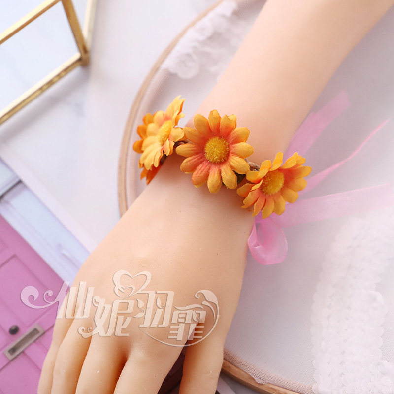 Kindergarten Children's Day performance dance flower bracelet wrist flower children's hand flower sun wreath sports meeting