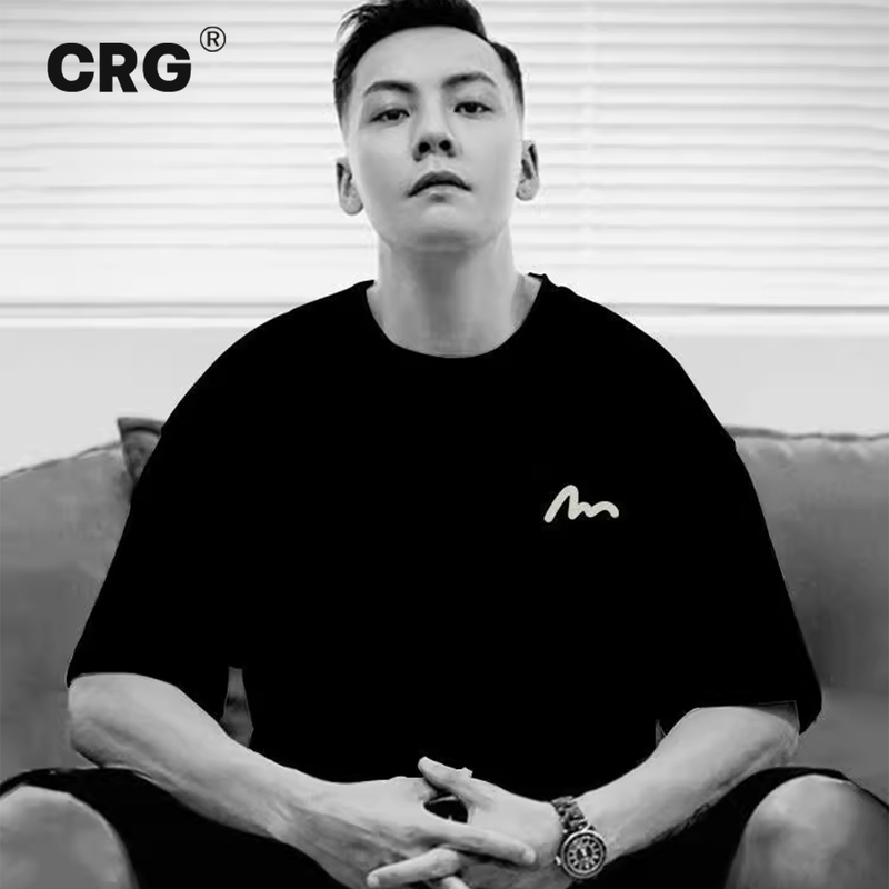 Hong Kong Trendy Brand Summer Heavy Cotton Loose Short-Sleeve T-Shirt for Men, Simple Small m Top, Half-Sleeve Unisex Couple Outfit Trendy