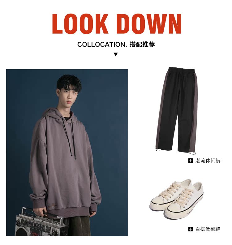 仔 艺 Mùa đông cộng với áo hoodie nhung nam rộng rãi phiên bản hàng đầu Hàn Quốc của xu hướng áo khoác hoang dã hoodie đôi
