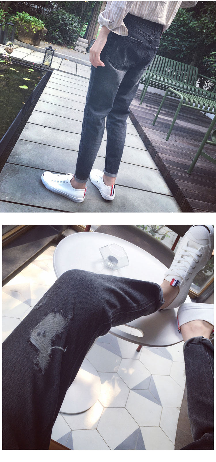 Jeans pour jeunesse droite en vrac en coton pour automne - Ref 1461862 Image 25