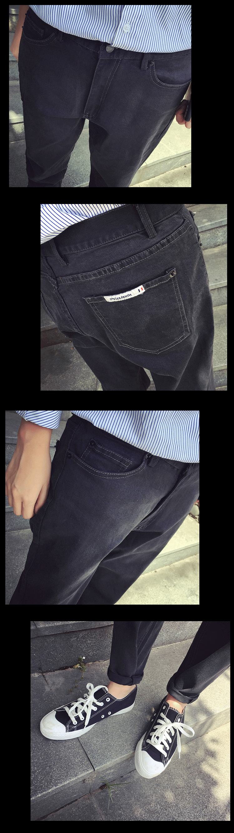 Jeans pour jeunesse droite en vrac en coton pour automne - Ref 1462224 Image 34