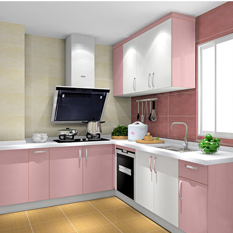 Waterproof PVC pearlescent paint furniture renovation stickers overall cabinet wardrobe door stickers kitchen oil-proof stickers wallpaper solid color wall stickers