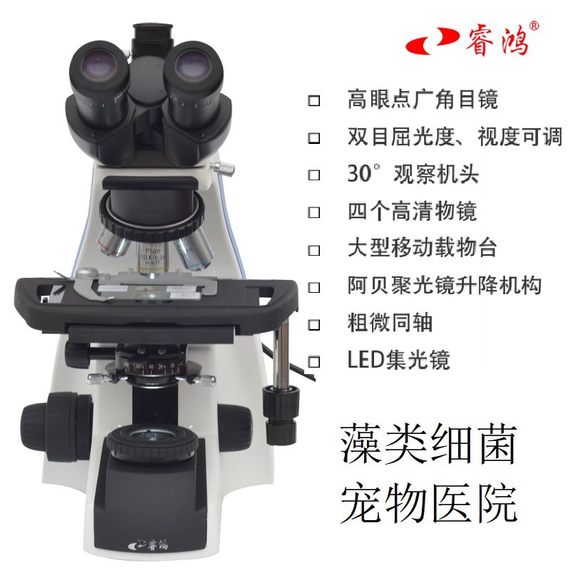 Wise Hong Professional Biomicroscope Infinite Afar field achromatic objective Laboratory scientific research See bacteria micron High-fold Medical HD Algae Aquaculture