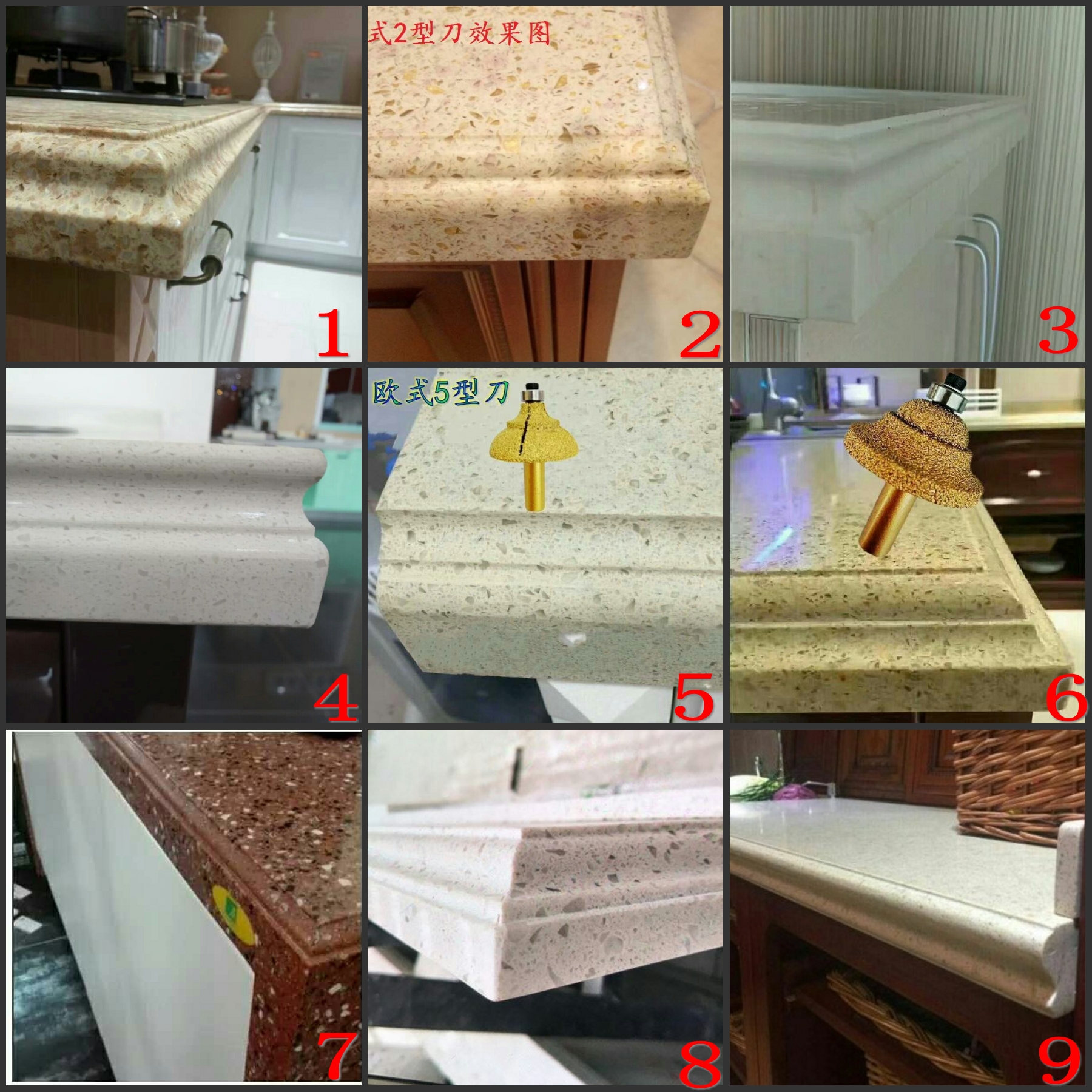 Hengli diamond quartz stone tool head Roman European style shaped semicircular fillet milling cutter stone tool gong machine