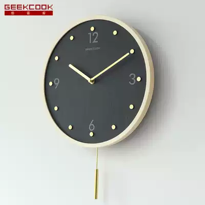 geekcook simple modern wall clock silent living room home clock personality creative swing hanging watch decorative clock
