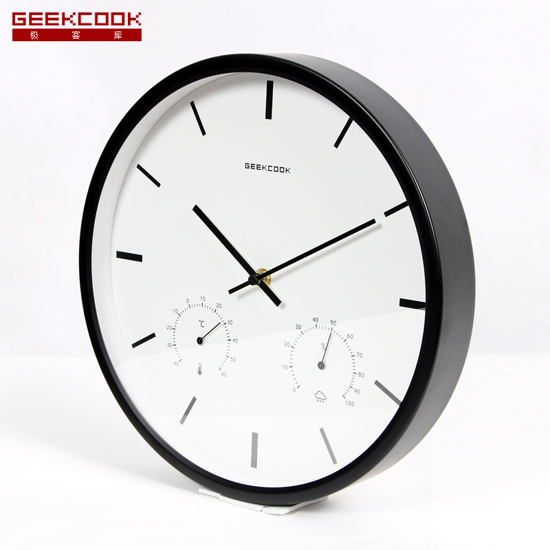 Extremely guest library 12-inch quartz clock performance déminimis creative fashion metal hanging bell muted living room bedroom hanging table