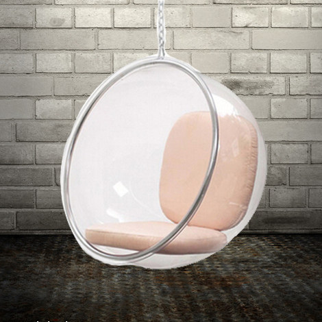 Space Positive Round Bubble Hanging Basket Ball Bird Nest Chair Swing ACRYLIC Indoor Outdoor Balcony Leisure Rocking Single Chair