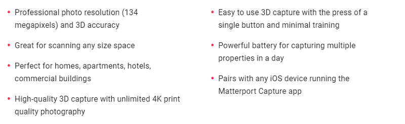 Умная съемка matterport pro2 高清三维扫描仪vr看房   pro3空间建模 3d扫描仪