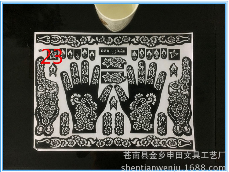 Dán hình xăm không thấm nước kéo dài nam giới và phụ nữ body painting Henna bán vĩnh viễn tattoo thêu kem mô phỏng sáng tạo bộ để gửi mẫu hình xăm dán full lưng