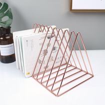 Nordic Minimalist Golden Triangle Press Shelf Book Shelf Magazine Shelf Living Room Book Room Desktop Containing Decorations