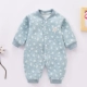 Quần áo trẻ em mùa thu và mùa đông ba lớp jumpsuit ấm áp sơ sinh cotton romper bé quần áo ngủ áo liền quần hình thú trẻ em