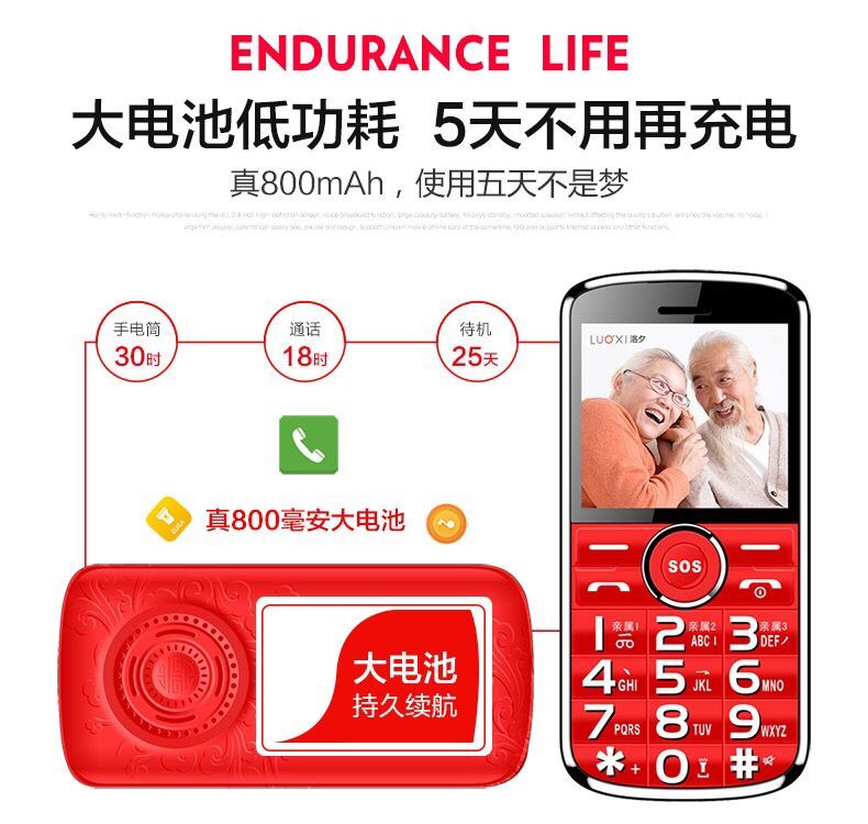 GINEEK / G2 Bắc Kinh đời thẻ duy nhất nút lớn phông chữ lớn âm thanh lớn máy dài chờ cũ mà không có một điện thoại camera - Điện thoại di động iphone 7 plus mới