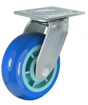 35A Series 4 Inch Super PU Orientation Wheels Universal Brake Silent Castors Industrial Equipment Shelving Trolley Wheels