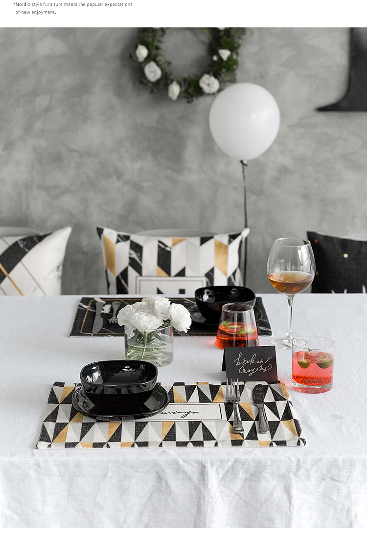 Dày gấp đôi hiện đại Bắc Âu thực phẩm phương tây mat vải cách nhiệt pad bữa ăn coaster bảng mat pad món ăn mat trà mat khăn napkin