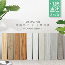 All-ceramic wood grain 200X1000 Nordic imitation solid wood floor tiles living room bedroom balcony straight side non-slip body brick