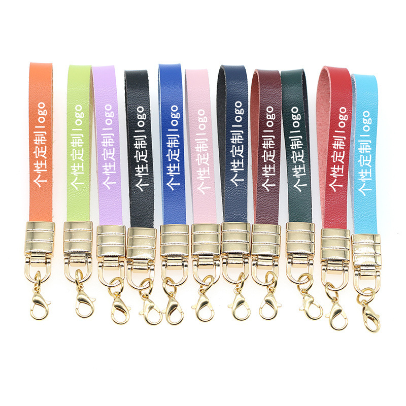 Lobster Clasp High-Quality Pu Wrist Strap Large White Keychain Pendant DIY Faux Leather Bag Accessory