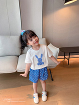 Pro-zig family of three summers 2022 new and old flowers full print short sleeve T-shirt suit baby climbing to the whole family outfit