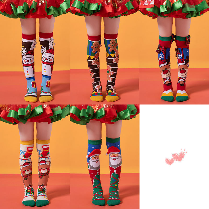 Cross-Border 3D Children's Socks, Long Tube Socks for Spring, Autumn, and Winter, Christmas Socks, Cartoon Calf Socks, 3-12 Years Old Boys and Girls Long Socks, Cute Cross-Border 3D Children's Socks, Long Tube Socks for Spring, Autumn, and Winter, Christmas Socks, Cartoon Calf Socks, 3-12 Years Old Boys and Girls Long Socks, Cute