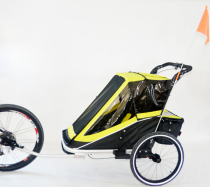 19 New Aluminum Alloy Two Seat Child Push Trailer Large Space Bike Trailer Mountain Trailer Children Trailer