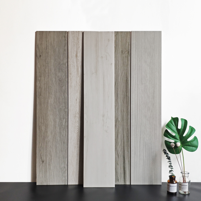 Nordic Wood Grain Brick 200X1000 Bedroom Room Living Room Imitation Solid Wood Flooring Brick Anti Slip Wear Imitation Wood Grain Tile