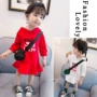 Quần áo xuân hè 2018 cho bé gái áo len trùm đầu váy dài tay bé gái váy bé gái 1-3 tuổi 4 phiên bản hàn quốc váy đầm trẻ em 13 tuổi