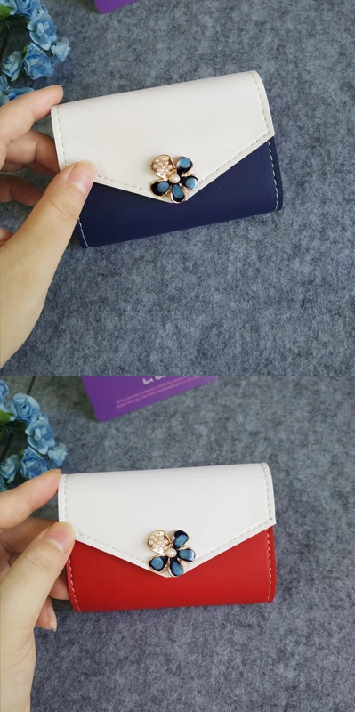 Phiên bản tiếng Hàn của ví đựng chìa khóa ví nữ đa chức năng khóa ví một gói hoa đoạn ngắn và khóa dễ thương ví móc khóa giá rẻ