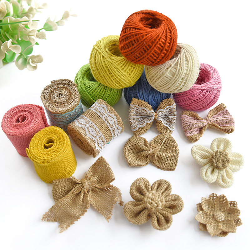 45m long original color fine wax hemp rope 2MM hanging wax rope kindergarten handmade diy material rope weaving decoration