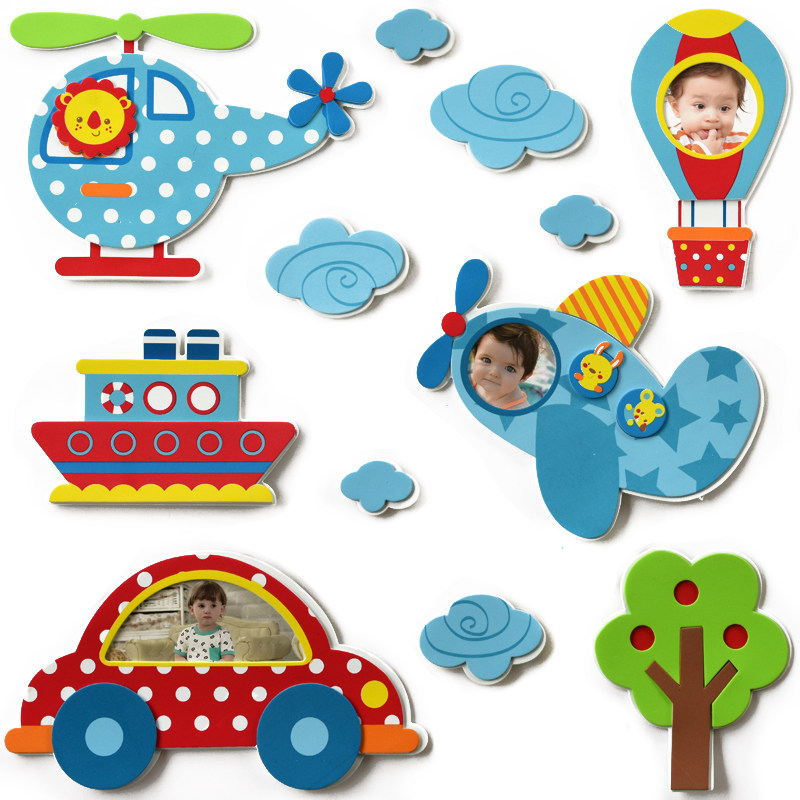 Thickened Solid Foam Photo Frame Cartoon Wall Sticker Kindergarten Classroom Wall Street Wall Decoration Arranged Children's House