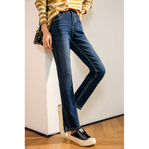 TUNEVA2020 autumn and winter European and American new elastic Joker casual pants slim ankle-length pants jeans women straight pants