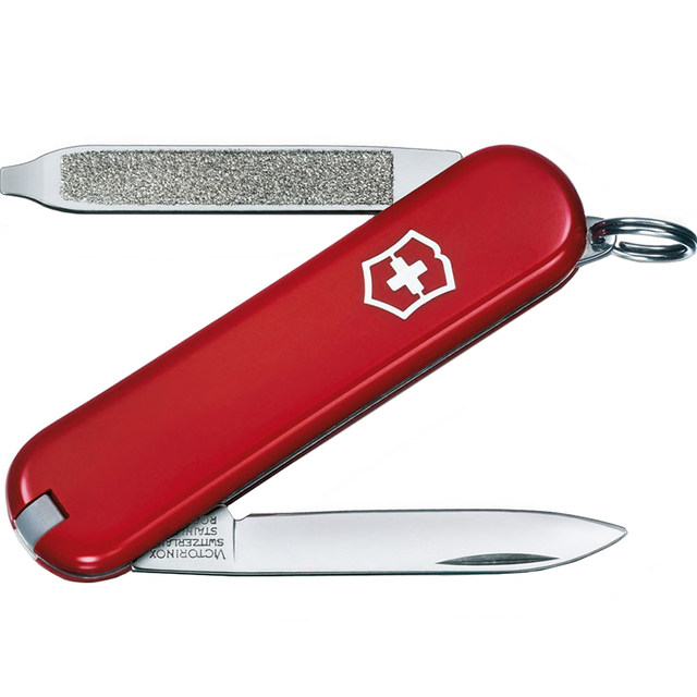 Victorinox Swiss Army Knife ຂອງແທ້ມີດ mini companion 0.6123 ກັບກະເປົາຫນັງແທ້
