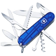 Victorinox Swiss Army Knife ແທ້ຈິງ 91MM Blue Transparent Hunter 1.3713.T2 Multifunctional Swiss Knife