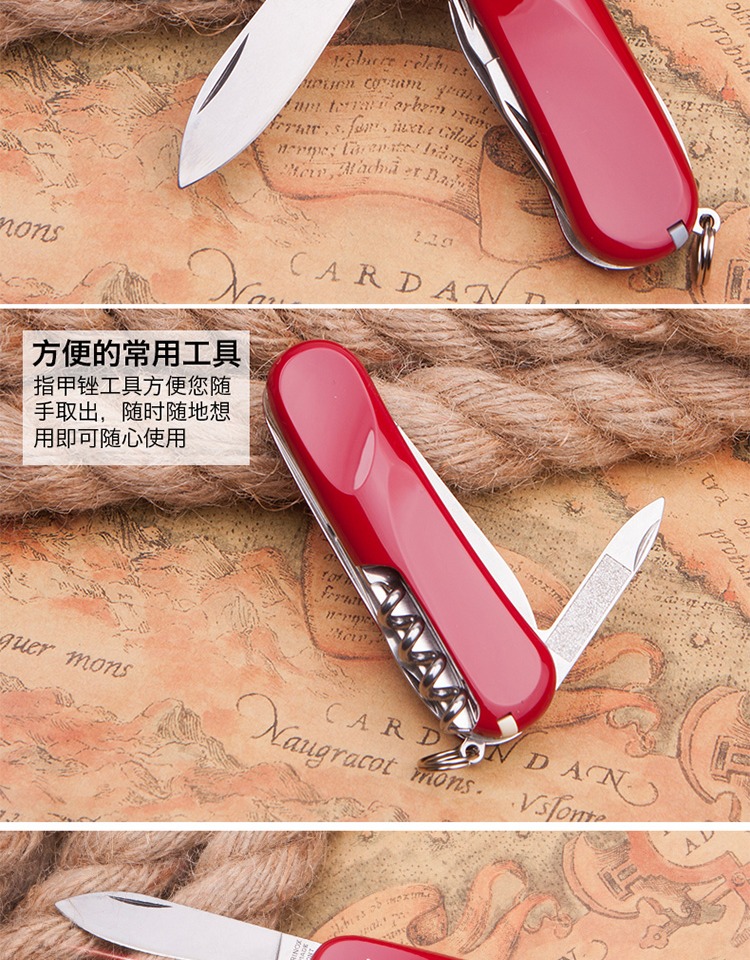 Con dao quân đội Thụy Sĩ Victorinox Chính hãng 85MM Dòng Delemont mới Thế hệ mới 2.3903.E Đỏ bộ dụng cụ đa năng mini