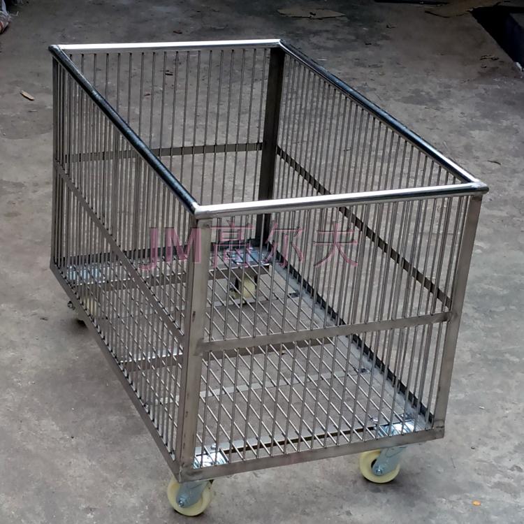Stainless steel dribbler cart golf ball washing transport train practice course equipment delivery cart picking ball box basket