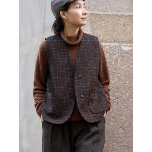 NS226 Работающая одежда Традиционная лошадь похожа на бумагу -популярная индивидуальность личность личности британский стиль толстый цветок шерстяной шерстяной жилет.