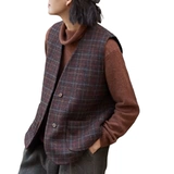 NS226 Работающая одежда Традиционная лошадь похожа на бумагу -популярная индивидуальность личность личности британский стиль толстый цветок шерстяной шерстяной жилет.