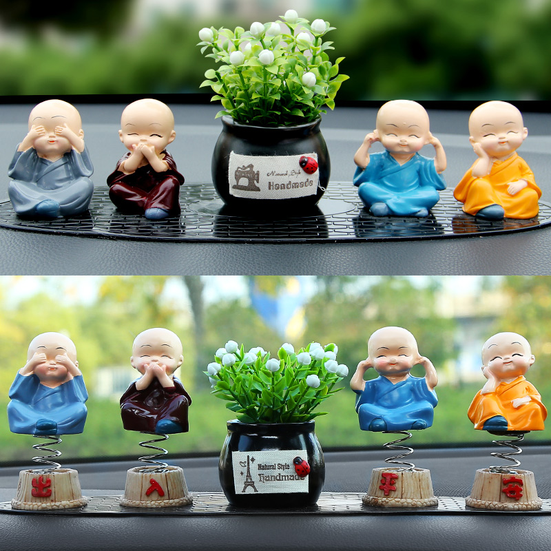 Car Decoration Car Creative Network Red Four Small Monk Cute