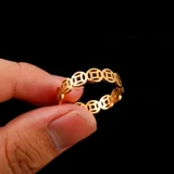 Медное кольцо из нержавеющей стали, мужской браслет с одной бусиной, не выцветает, на удачу