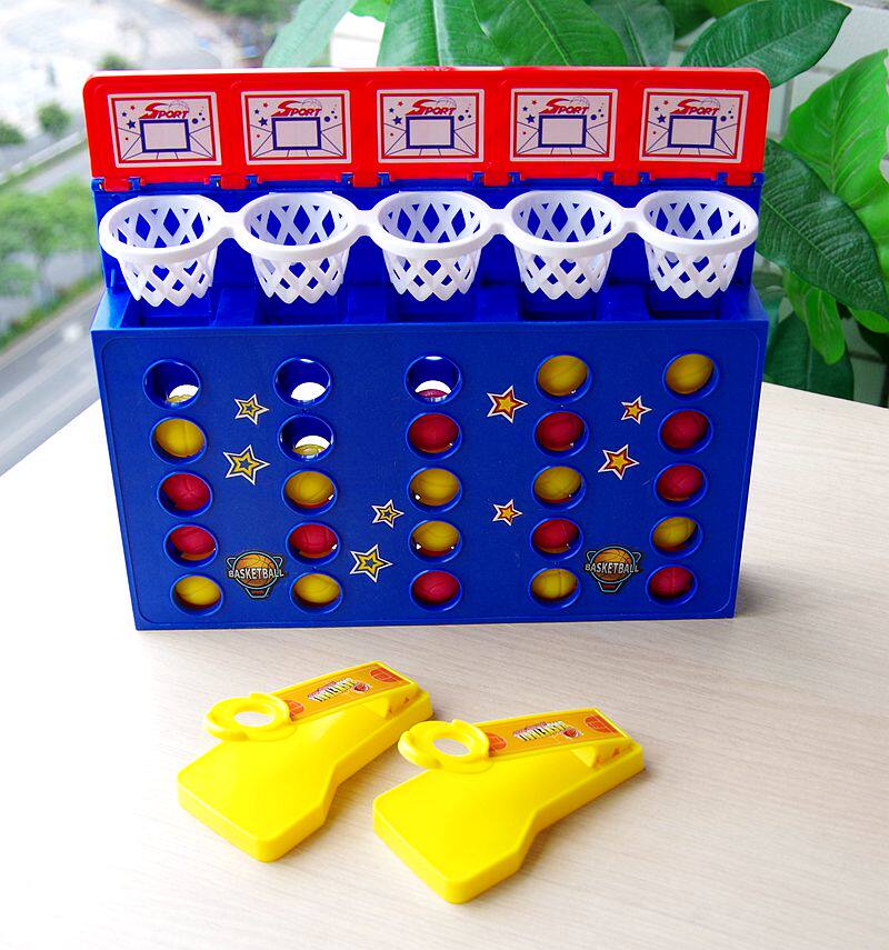Three-dimensional four-child chess children's basketball table Ejection Toy Parenting Puzzle Interactive Biathlon Pair War Boy Game 3