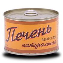 Imported Russian whole piece of canned fish liver 230g Western food canned seafood canned food
