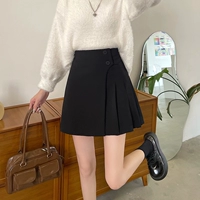 Весенняя осенняя юбка в складку, мини-юбка, большой размер, высокая талия, А-силуэт