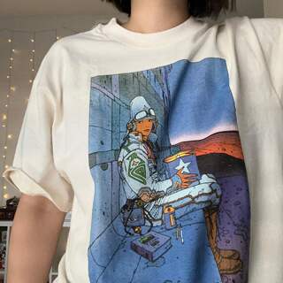 Wang Youbing is a ten-year-old store! Illustrations by Katsuya Terada oversize niche men's and women's T-shirts short-sleeved T-shirts