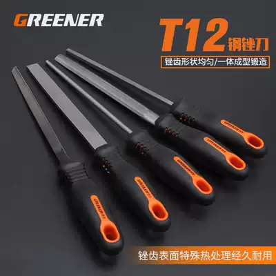 Green forest file metal woodworking snail grinding tool round rub knife flat file flat file semi-circle triangle fitter steel contusion knife