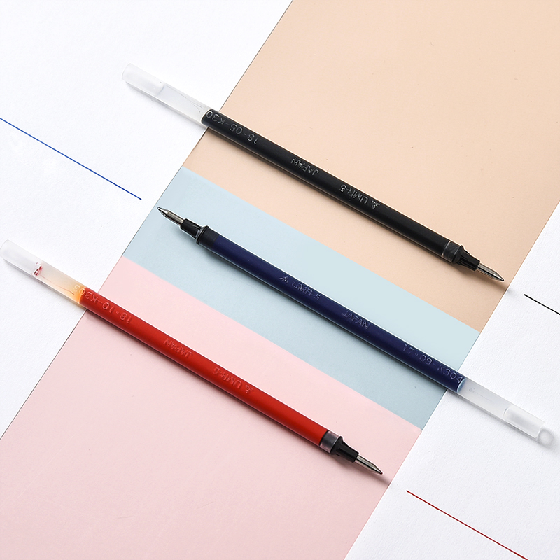 Japan imported stationery uni Mitsubishi refill um-100 gel pen refill replaceable water-based pen student 0 5mm